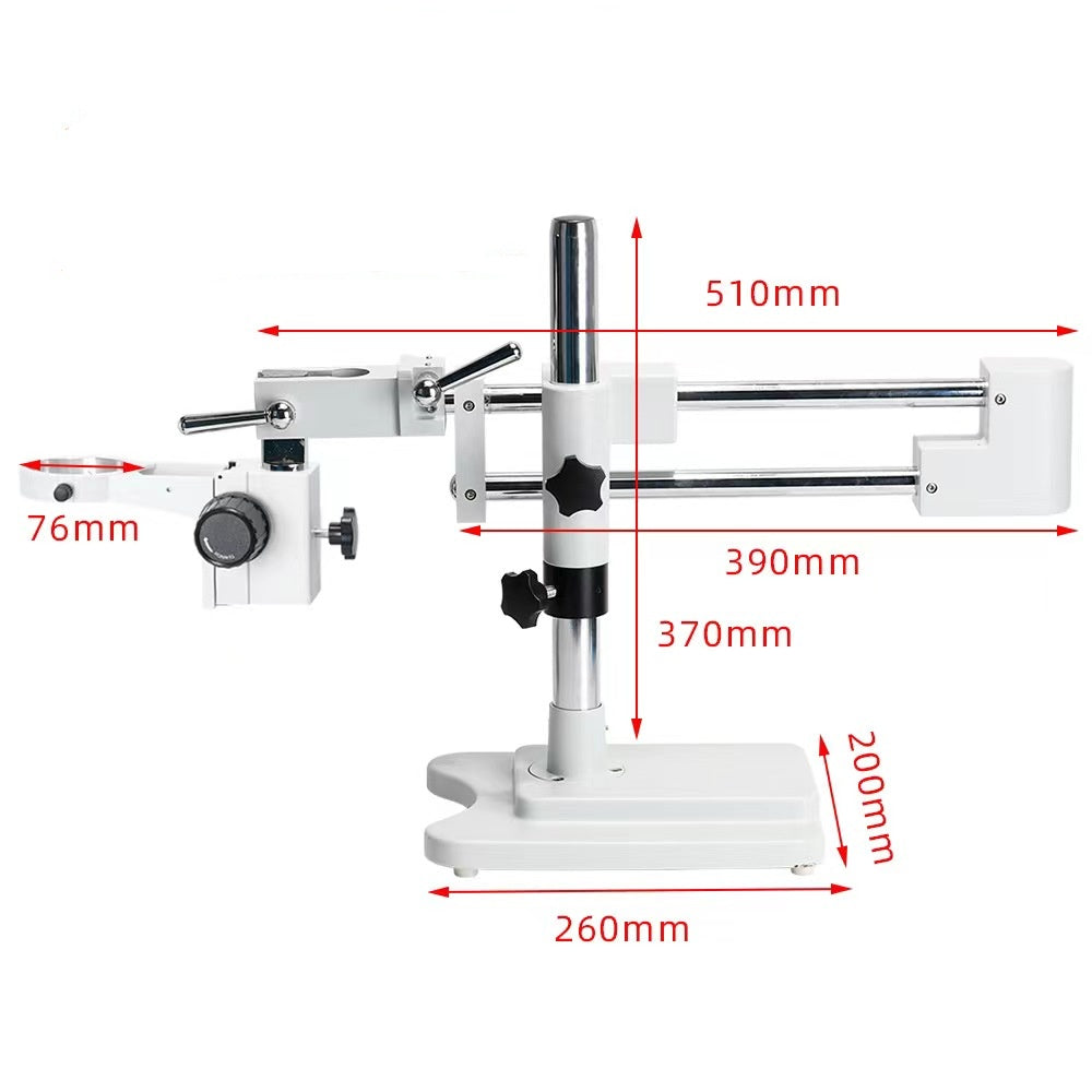 3.5X-90X Simul-Focal Double Boom Stand Trinocular Stereo Zoom Microscope 24MP HDMI Camera phone repair Microscopie