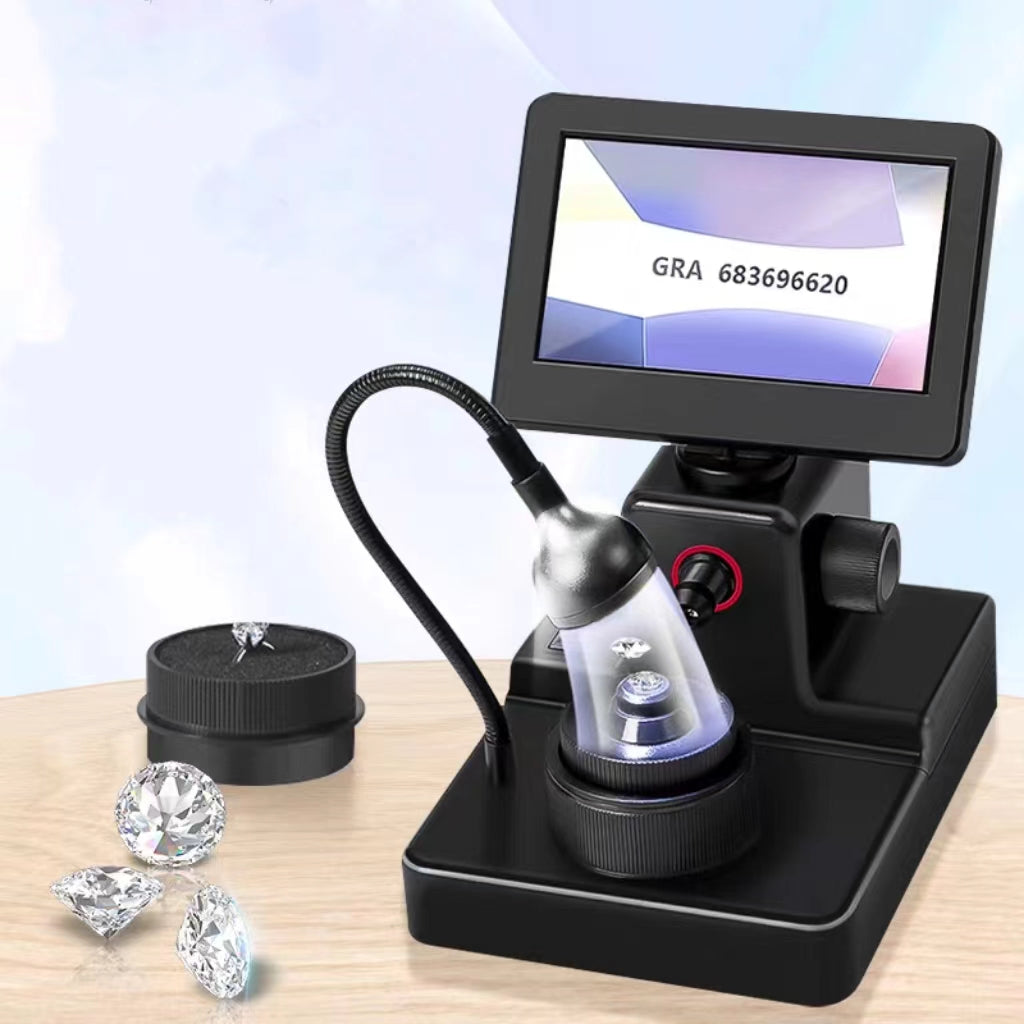 4.3 Inch Screen LCD Portable Digital Diamond Girdle Viewer Diamond GIA number view Microscope with 8 LED Light