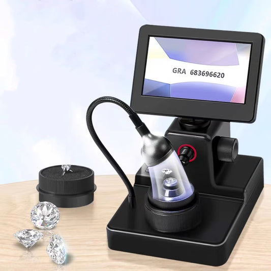 4.3 Inch Screen LCD Portable Digital  Diamond Girdle Viewer Diamond GIA number view Microscope with 8 LED Light