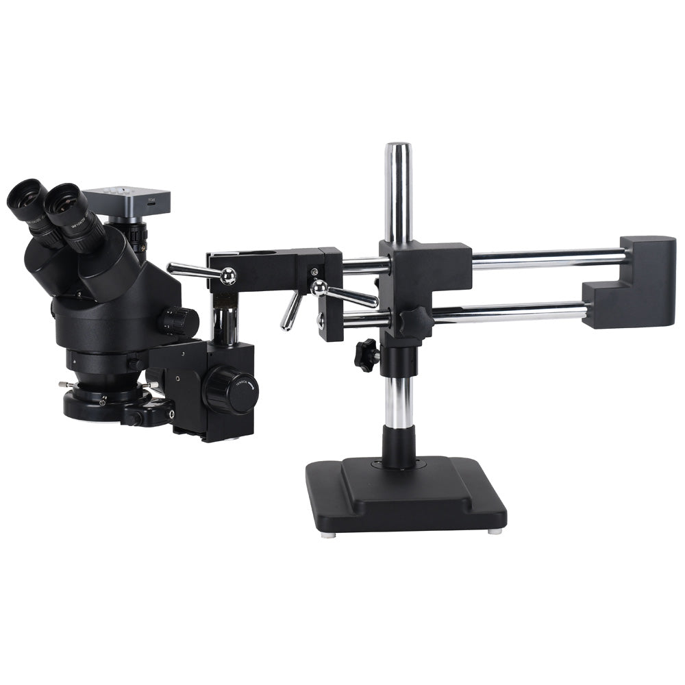 3.5X -100X 48MP Camera Dural Boom Stand Trinocular Stereo Trinocular Microscope for PCB Electronics Repair