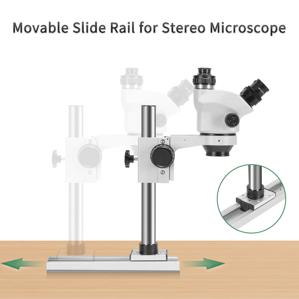 7-50X Slide Rail Base stand with 24MP CMOS Camera Stereo Trinocular Lens for Cell Mobile Phone Repair Soldering Tools