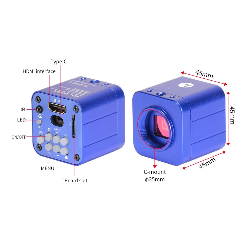 7-50X Slide Rail Base stand with 24MP CMOS Camera Stereo Trinocular Lens for Cell Mobile Phone Repair Soldering Tools