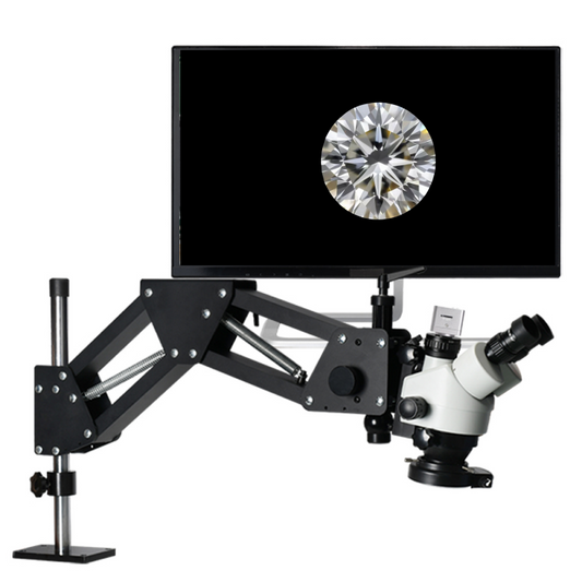 4K Camera 3.5X-90X Magnification spring stand jewelry Diamond Inlaid microscope